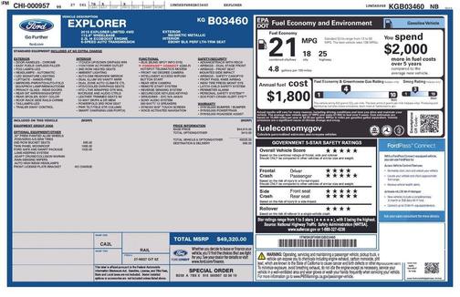 Gray 2019 Ford Explorer Limited