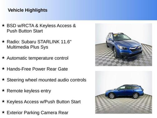 Abyss Blue Pearl 2022 Subaru Outback Premium