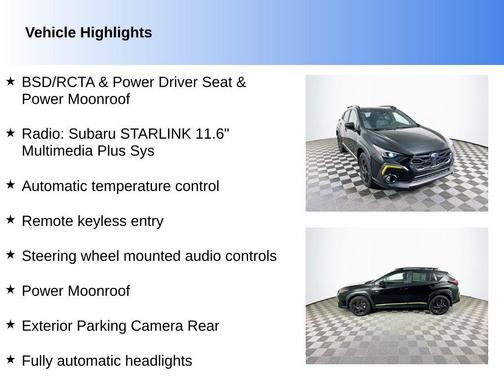 Crystal Black Silica 2024 Subaru Crosstrek Sport