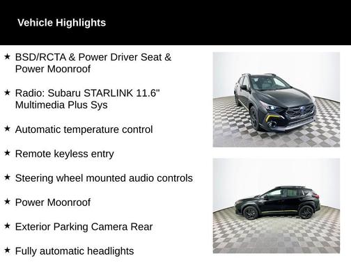 Crystal Black Silica 2024 Subaru Crosstrek Sport