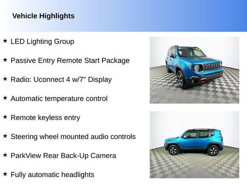 Teal 2019 Jeep Renegade Trailhawk
