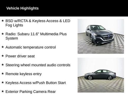 Gray 2025 Subaru Legacy Premium