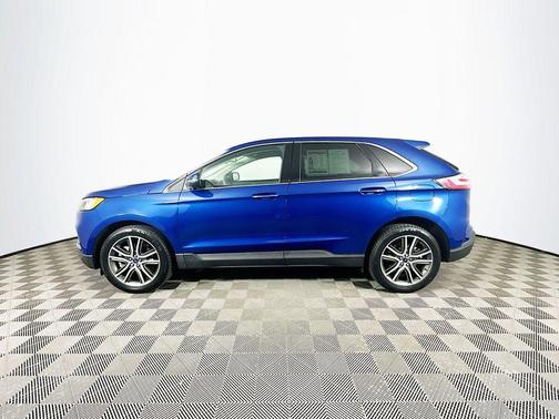 Blue 2021 Ford Edge Titanium