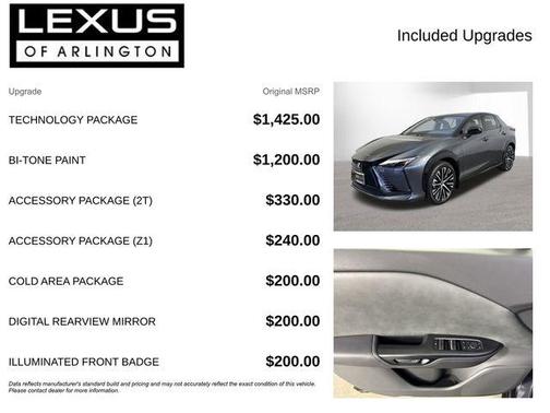 Cloudburst Gray/Black 2023 Lexus RZ 450e Premium