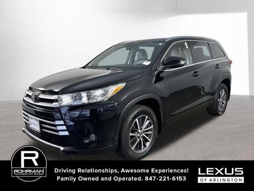 Midnight Black Metallic 2018 Toyota Highlander XLE