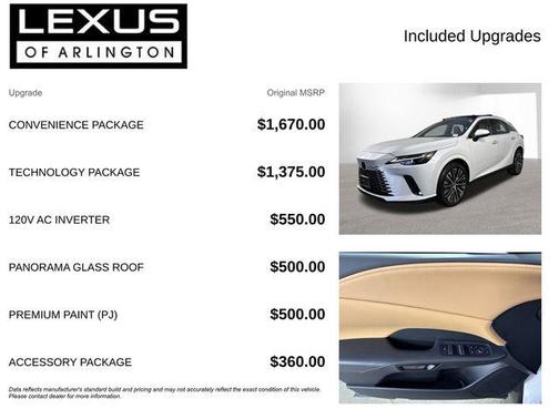 Eminent White Pearl 2025 Lexus RX 350h Premium Plus