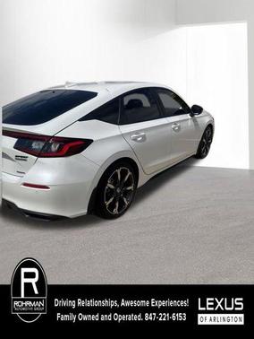 Platinum White Pearl 2025 Honda Civic Hybrid Sport Touring