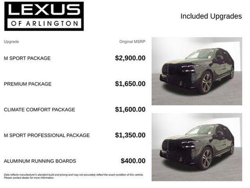 Carbon Black Metallic 2026 BMW X7 xDrive40i