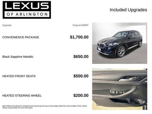 Black Sapphire Metallic 2024 BMW X3 xDrive30i