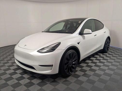 Pearl White Multi-Coat 2022 Tesla Model Y Performance Dual Motor All-Wheel Drive