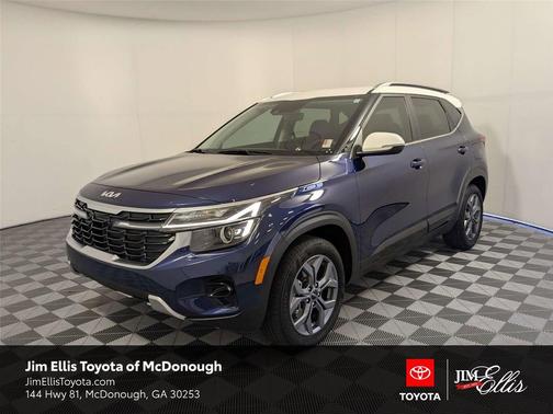 Dark Ocean Blue/White Roof 2024 Kia Seltos S