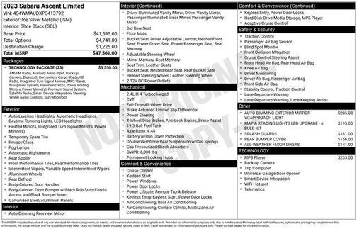 2023 Subaru Ascent Limited 7-Passenger