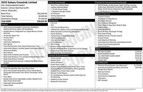 2025 Subaru Crosstrek Limited
