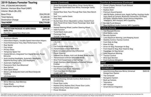 2019 Subaru Forester Touring