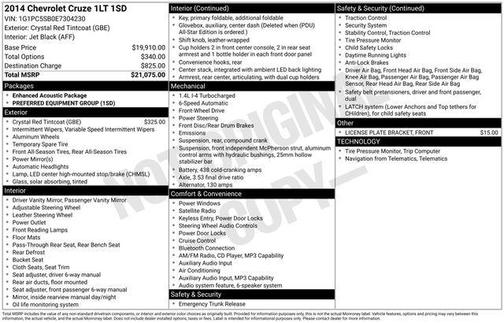 2014 Chevrolet Cruze 1LT