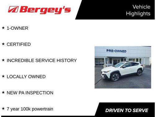 Crystal White Pearl 2024 Subaru Crosstrek Limited
