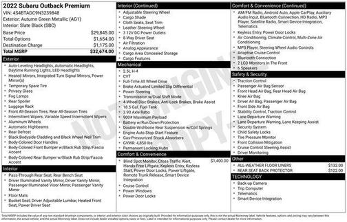 2022 Subaru Outback Premium