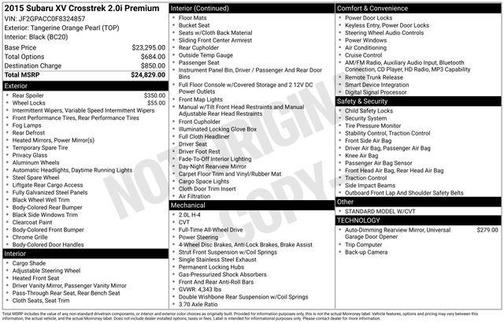 2015 Subaru XV Crosstrek 2.0i Premium