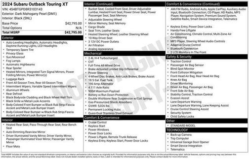 2024 Subaru Outback Touring XT