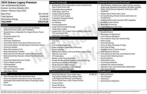 2024 Subaru Legacy Premium