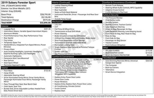 2019 Subaru Forester Sport