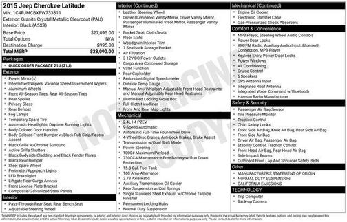 2015 Jeep Cherokee Latitude