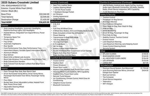 2025 Subaru Crosstrek Limited