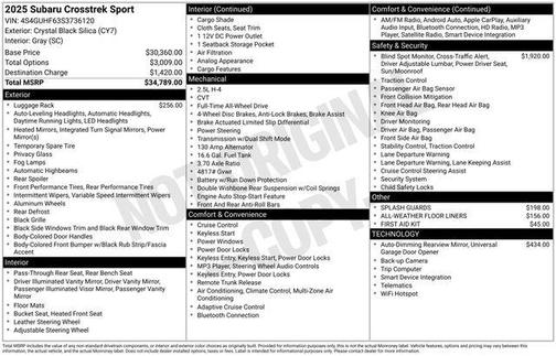 2025 Subaru Crosstrek Sport