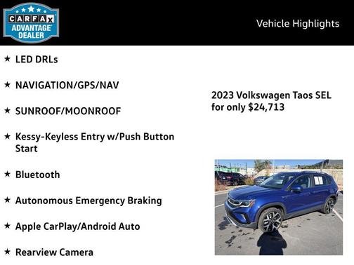 2023 Volkswagen Taos 1.5T SEL