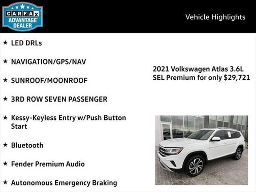 2021 Volkswagen Atlas 3.6L SEL Premium
