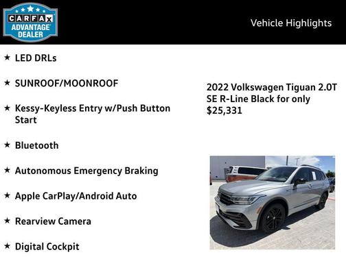 Pyrite Silver Metallic 2022 Volkswagen Tiguan 2.0T SE R-Line Black 4MOTION