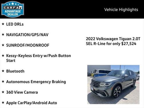 2022 Volkswagen Tiguan 2.0T SEL R-Line 4MOTION