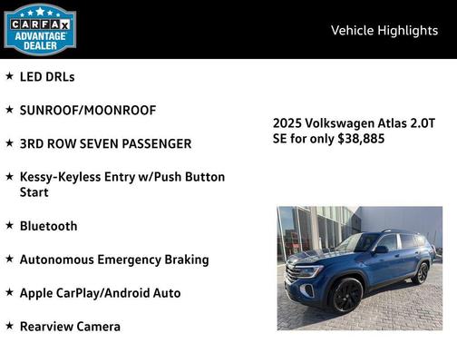 2025 Volkswagen Atlas 2.0T SE w/Technology 4MOTION