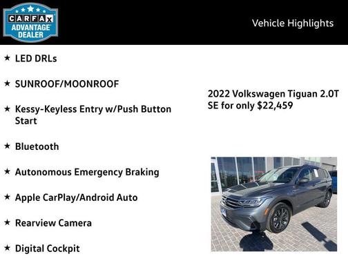 2022 Volkswagen Tiguan 2.0T SE 4MOTION