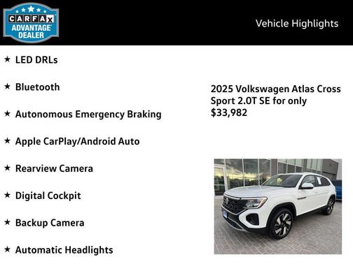 2025 Volkswagen Atlas Cross Sport 2.0T SE w/Technology 4MOTION