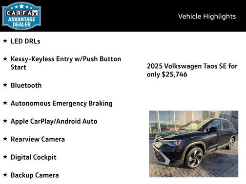 2025 Volkswagen Taos 1.5T SE