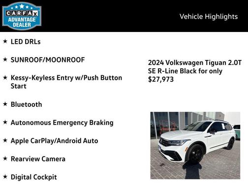2024 Volkswagen Tiguan 2.0T SE R-Line Black 4MOTION