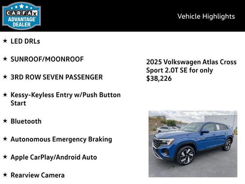 2025 Volkswagen Atlas Cross Sport 2.0T SE w/Technology 4MOTION