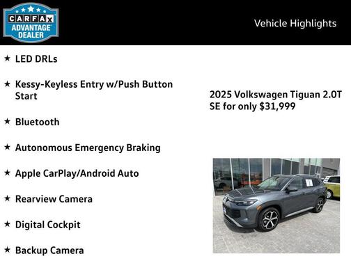 2025 Volkswagen Tiguan 2.0T SE 4MOTION