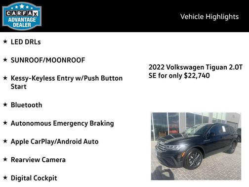 2022 Volkswagen Tiguan 2.0T SE 4MOTION