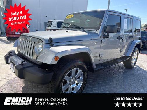 Billet Silver Metallic Clearcoat 2016 Jeep Wrangler Unlimited Sahara