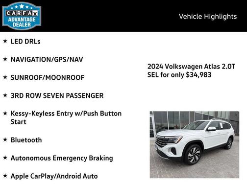 2024 Volkswagen Atlas 2.0T SEL