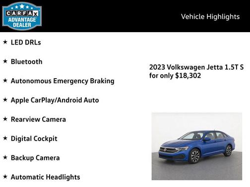 Rising Blue Metallic 2023 Volkswagen Jetta 1.5T S