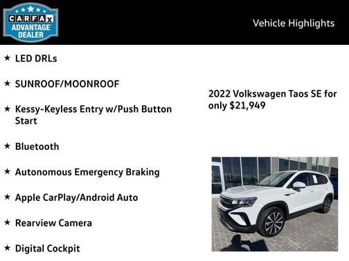 2022 Volkswagen Taos 1.5T SE