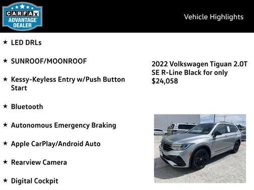 2022 Volkswagen Tiguan 2.0T SE R-Line Black 4MOTION