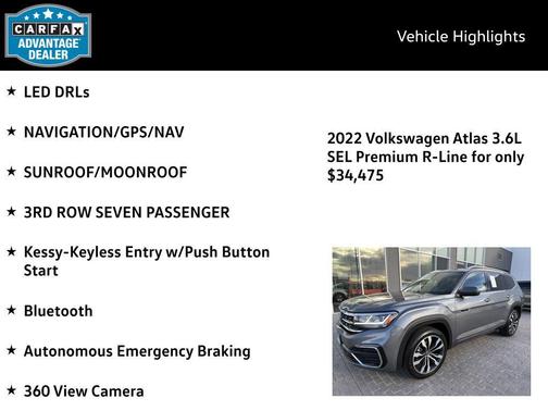 2022 Volkswagen Atlas 3.6L SEL Premium