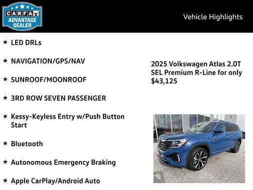 2025 Volkswagen Atlas 2.0T SEL Premium R-Line 4MOTION