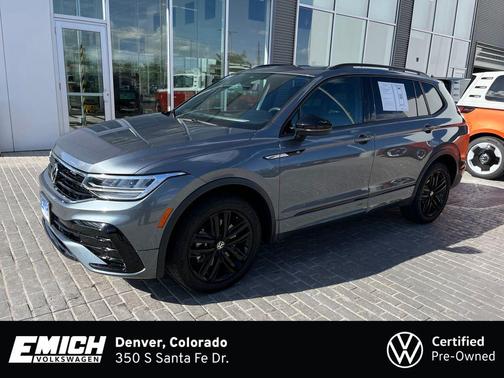 Platinum Gray Metallic 2022 Volkswagen Tiguan 2.0T SE R-Line Black 4MOTION