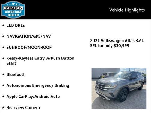 2021 Volkswagen Atlas 3.6L SEL
