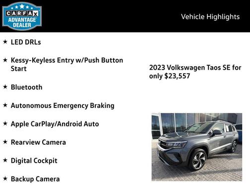 Gray 2023 Volkswagen Taos 1.5T SE